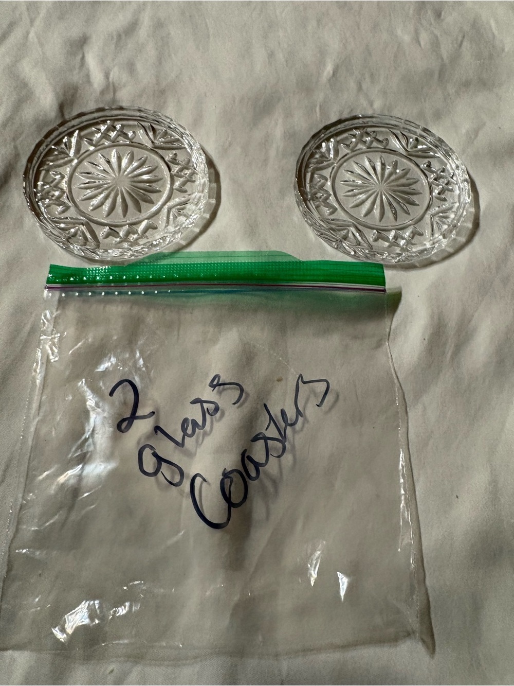 Glass Starburst Coasters - Clear (Set of 2)